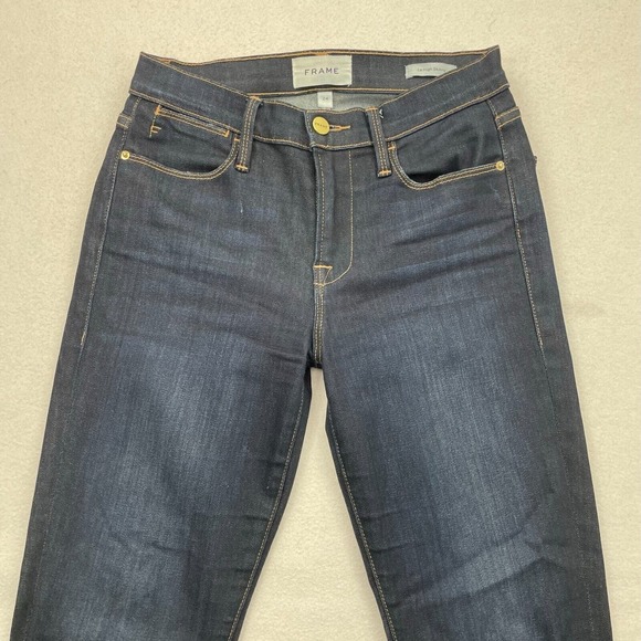 Frame Womens Blue Le High Skinny Mid Rise Pants Jeans Size 24 - Picture 4 of 11